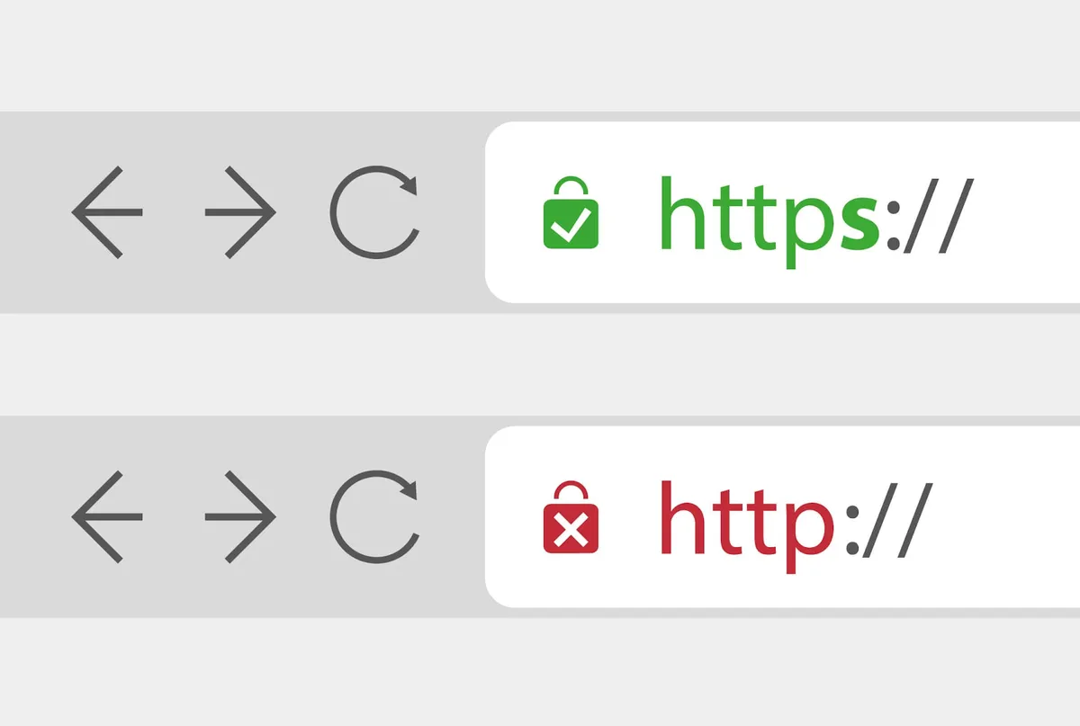Сравнение портов HTTP (80) и HTTPS (443) с визуализацией шифрования трафика